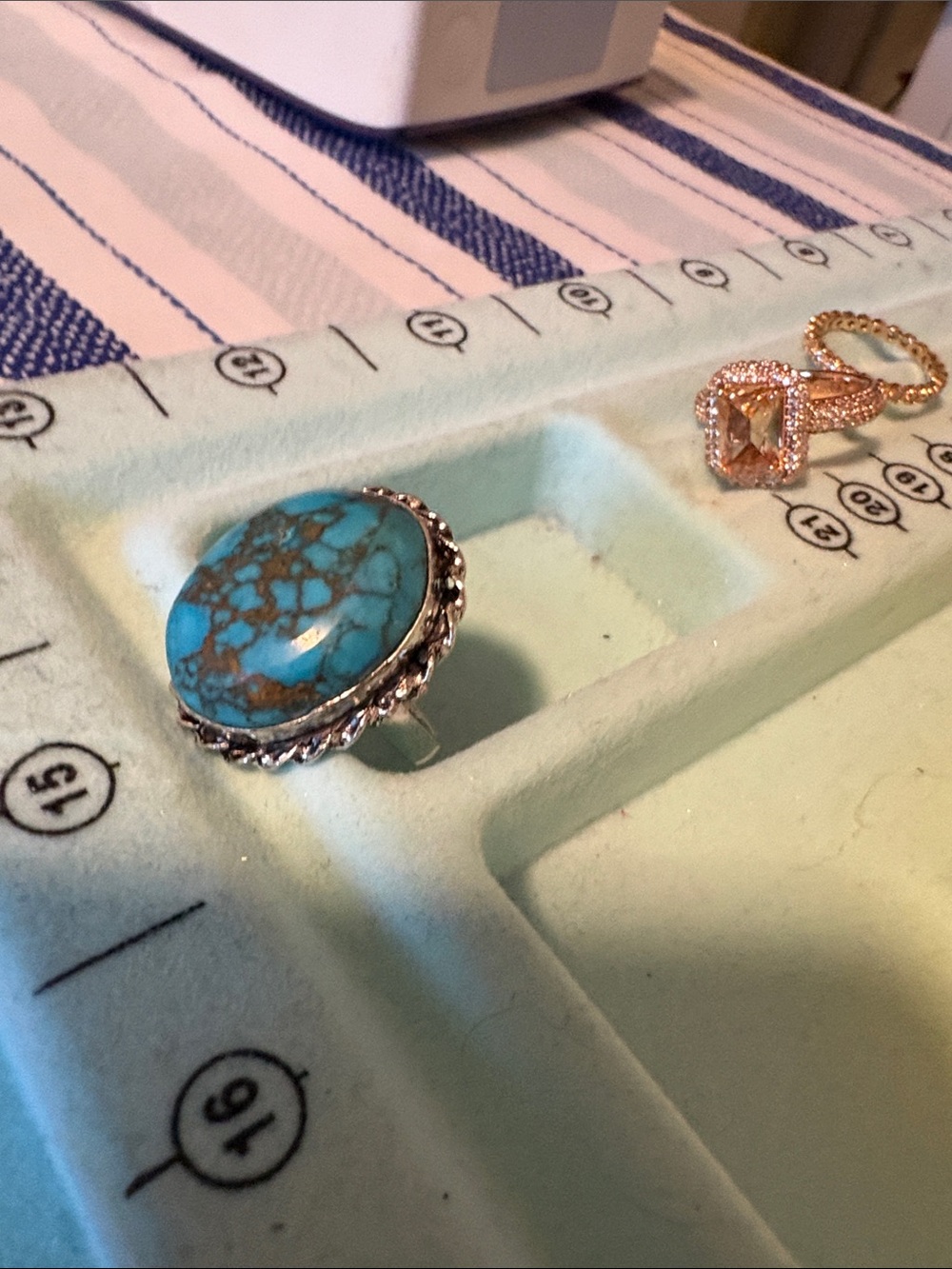 Beautiful Blue Turquoise Set In 925 silver - Picture 4 of 4
